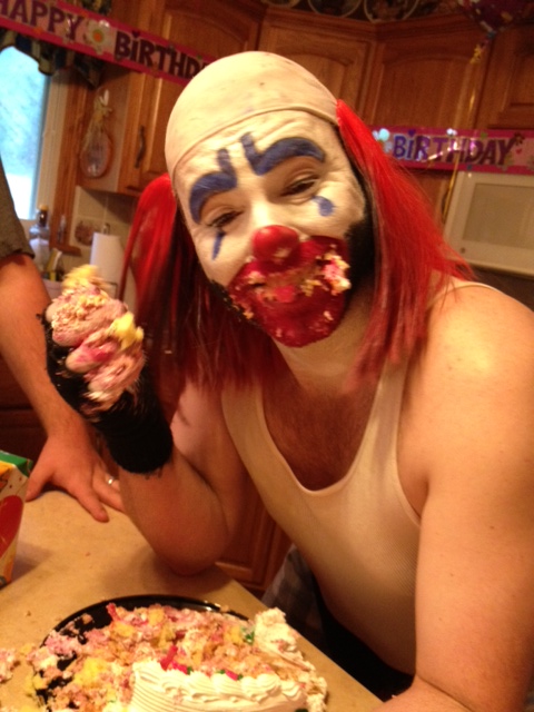 eating cake