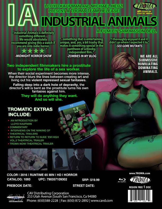Troma Entertainment releasing INDUSTRIAL ANIMALS May 2019