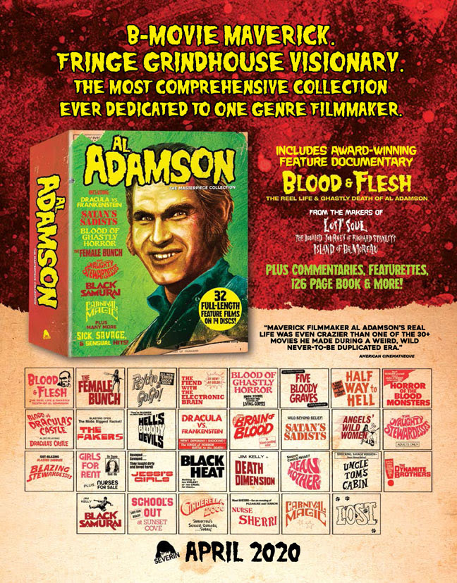 Severin Films and CAV Presents AL ADAMSON: THE MASTERPIECE COLLECTION